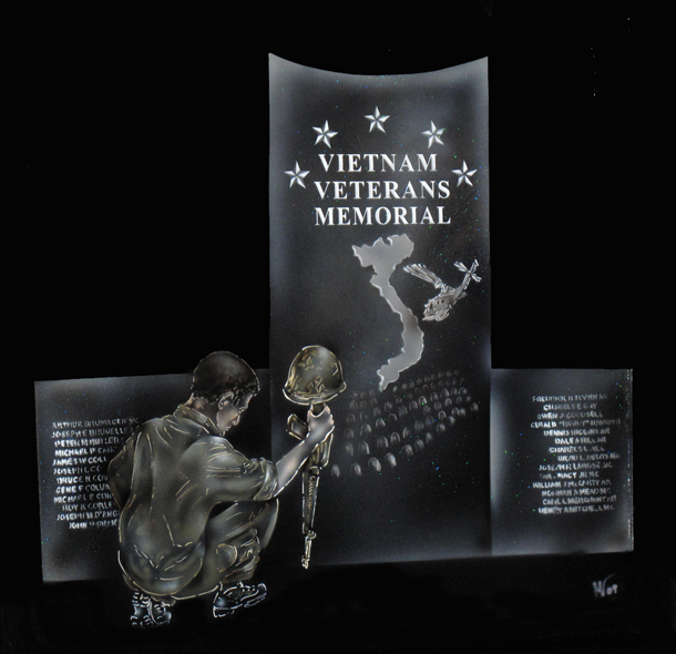 Vietnam-Vet-Memorial in Monotone