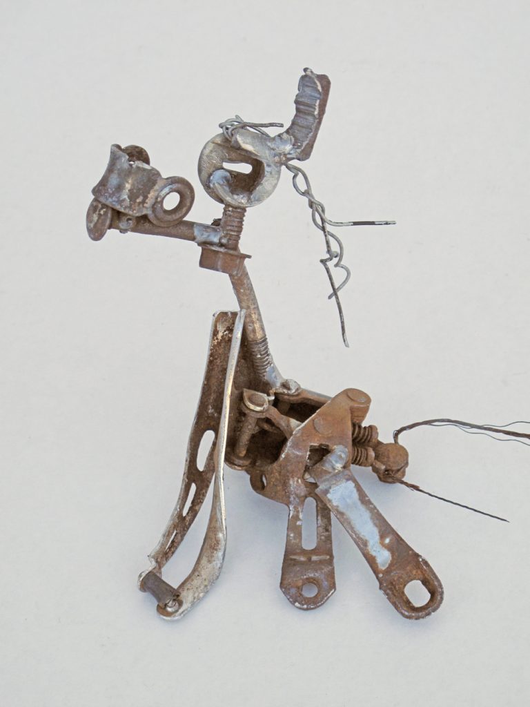 metal sculpture small welded horse