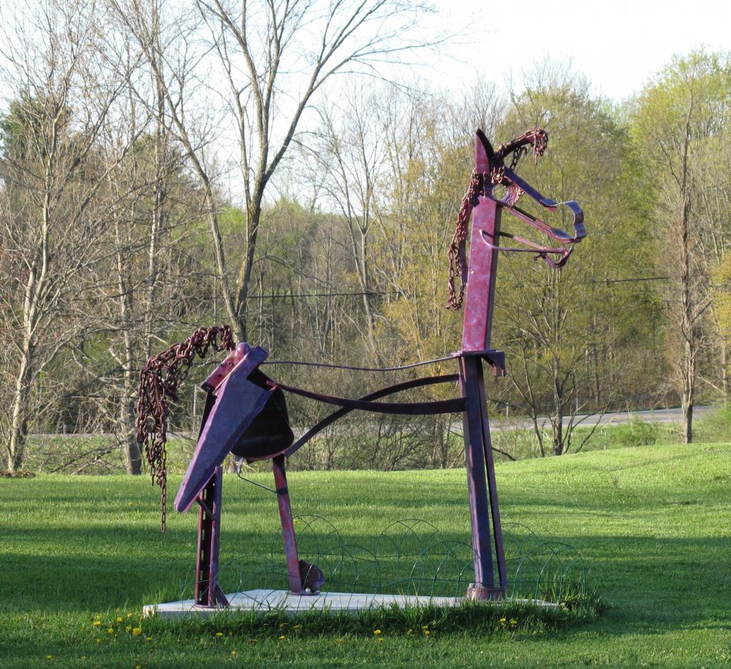 Metal sculpture Horse