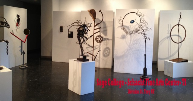 metal sculpture and paint of michelle vara Ballard Road art Studio