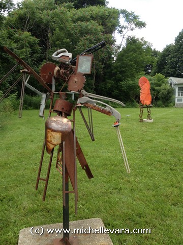 Sculpture Murphy and Plastishu 1 on the North Bennington VT show 2013