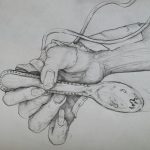 Pencil drawing while in ICU at ch