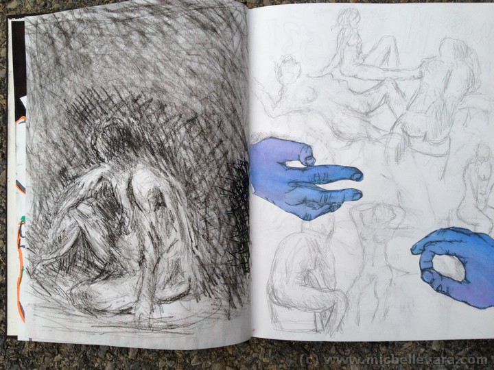 skidmore college, michelle vara, Traveling sketchbook, Ballard Road Art Studio, Saratoga NY