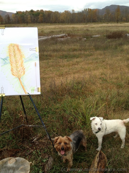 michelle vara, Oil pastel Out in the field