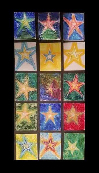 HAnd made oil pastel greeting cards with a wish.