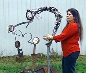 Metal sculpture for Violence Awareness Project 