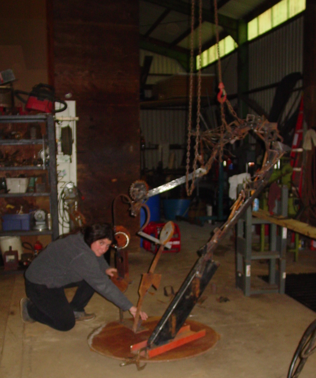 Metal sculpture for Violence Awareness Project