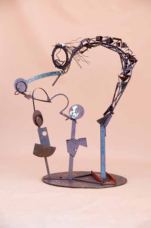 Metal sculpture for Violence Awareness Project 