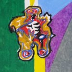 No. 54_ oil pastel - that became 36" X 72" Oil & Tar painting