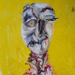 No. Gaze_oil pastel - that became 72" X 96" Oil & Tar painting