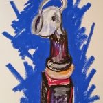 237-Nucleus of Atom, Oil Pastel