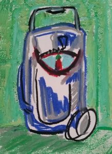 no. 351_Cosmopolitan Meeting Oil Pastel-