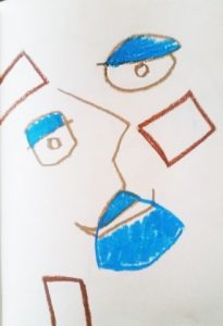 2-15-18 -18 Oil Pastel on paper.