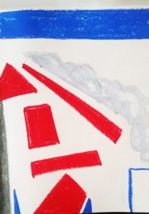 2-15-18 -28 Oil pastel on paper.