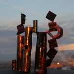 #posit, #art, #ClevelandClinicRooftop, #sculpture, #art, #michellevara, #decolonization, #OilDrawing, #Ohio, #ClevelandClinicArt,