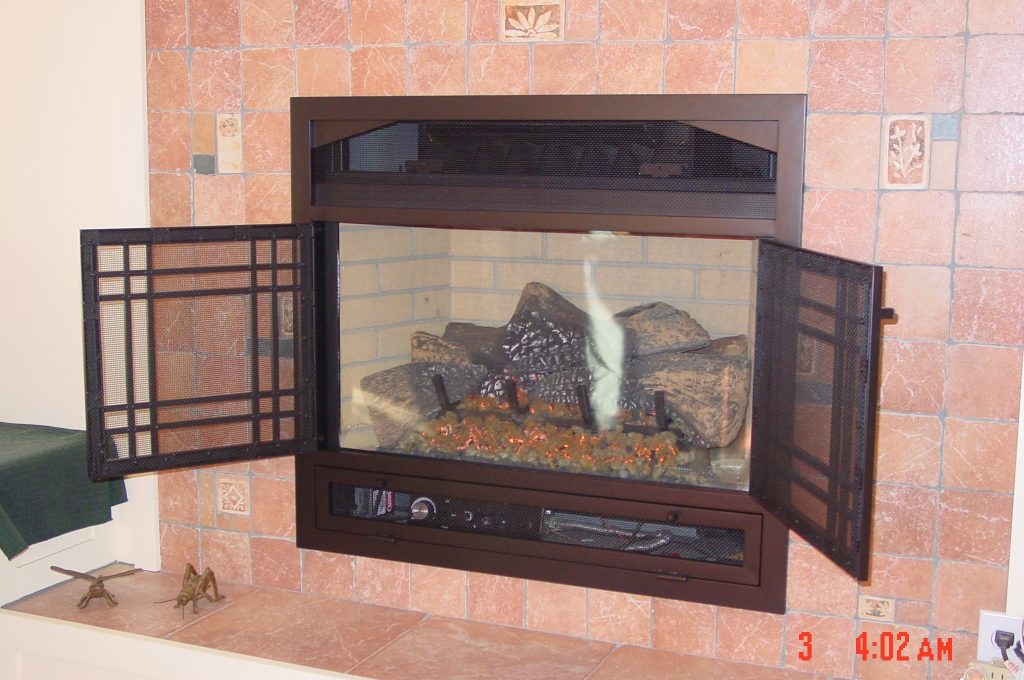 Custom Made Fire Screen, Fire Insert