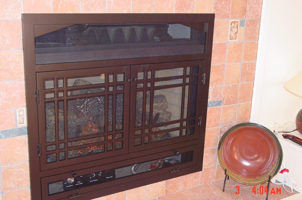 Custom Made Fire Screen, Fire Insert