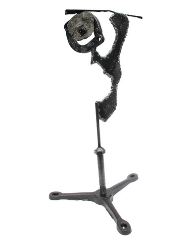 Zen, sculpture steel welded & finished in graphite & clear