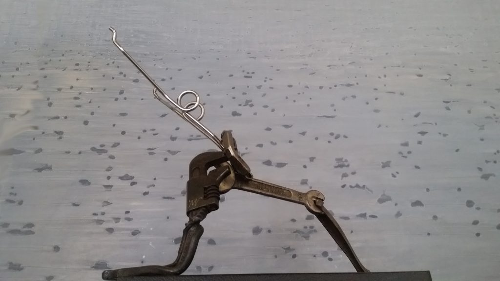Dancer made from reclaimed metal