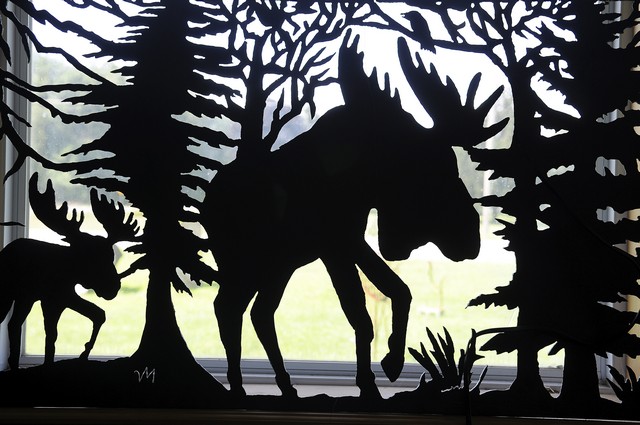 Moose panel, metal cutout