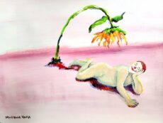Clown and sunflower