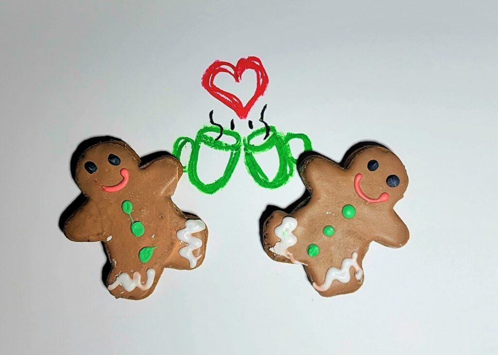 Oil Drawings with Baked Gingerbread People