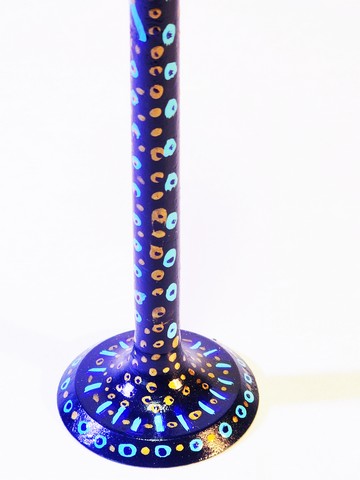 detail of painted metal sculpture